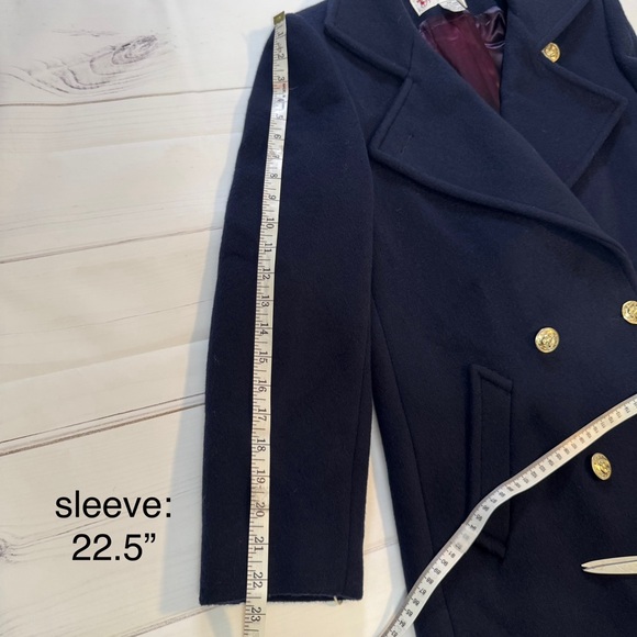 Vintage Wool Womens Navy Peabody House Peacoat Gold Button Size 3/4 - Picture 14 of 15
